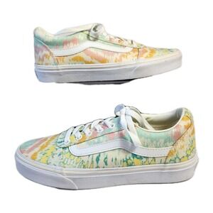 Vans Women's Tie Dye Sneakers Sz 7.5 Skateboard Preppy Pastel Artsy Comfort Shoe